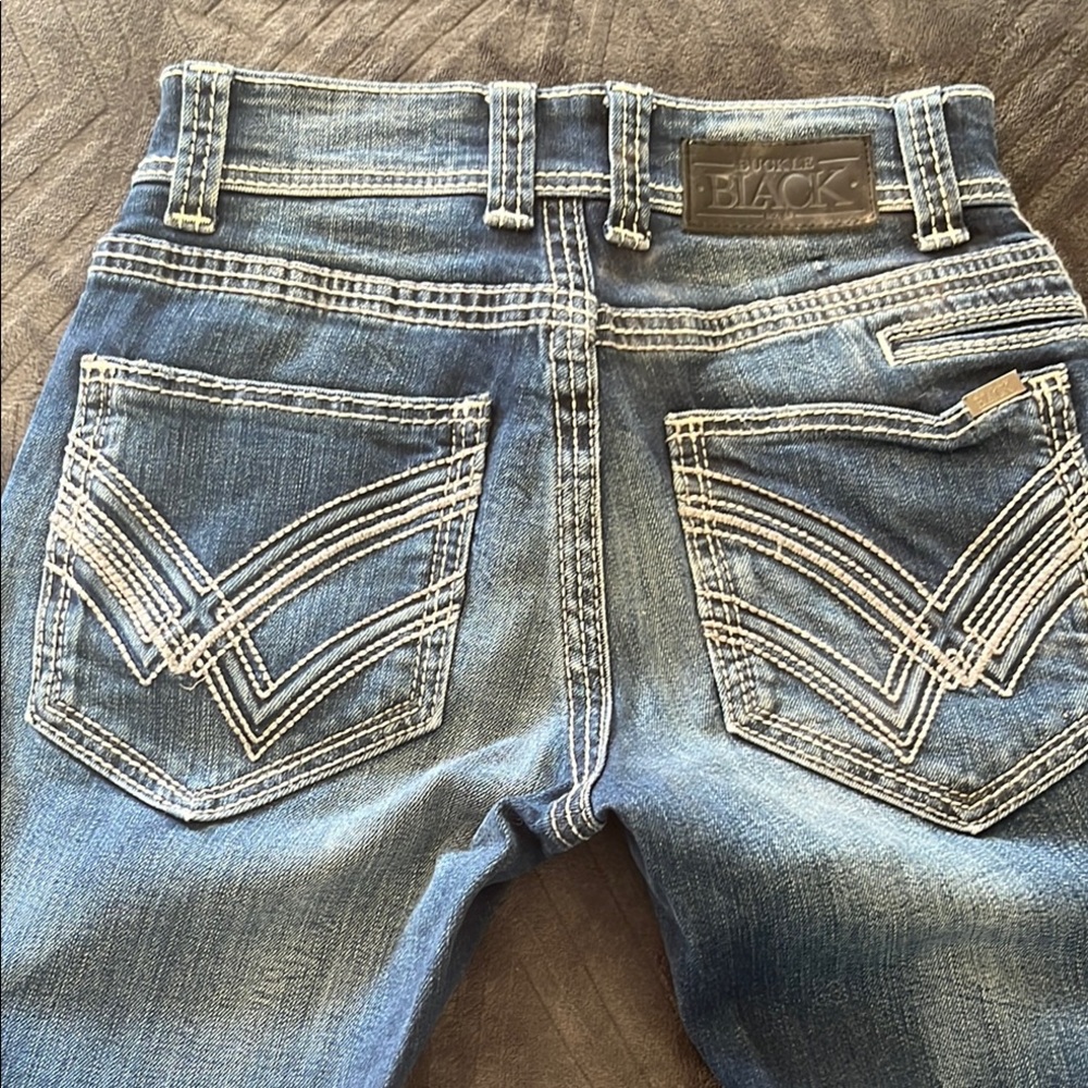 BKE Black Denim Jeans with Stitch Detailing